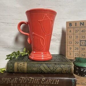 Fiestaware Pedestal Coffee Cup Persimmon HTF